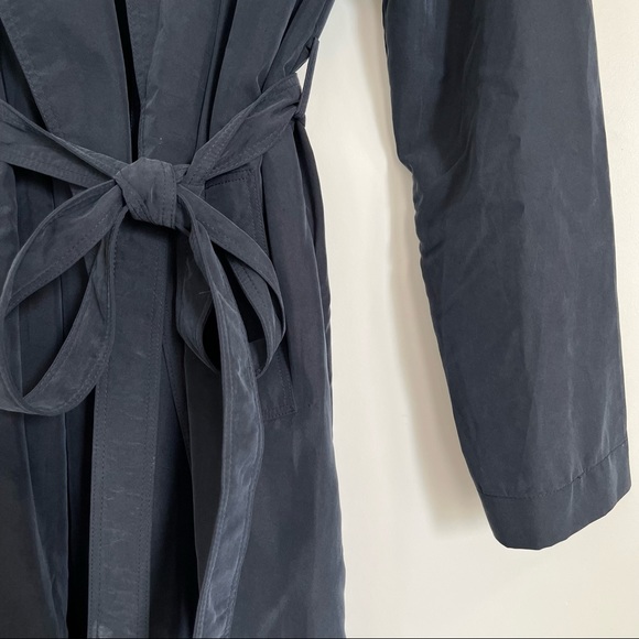 AMERICAN APPAREL NAVY TRENCH COAT - Picture 3 of 4